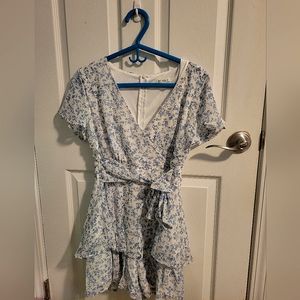 Miami white floral romper